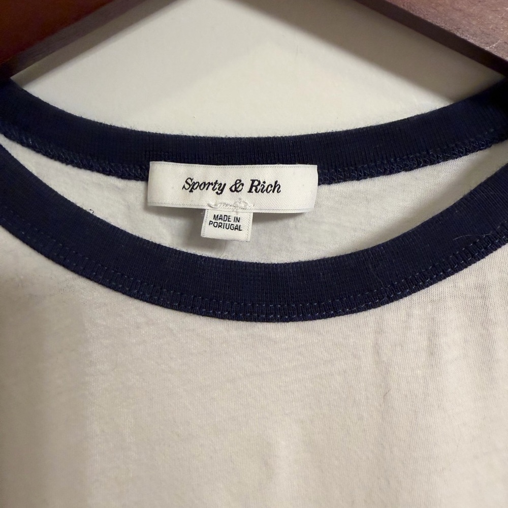Vendome Ringer Tee - White/Navy - Picture 5 of 7
